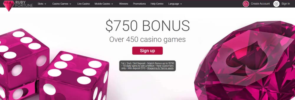 Ruby Fortune promotions